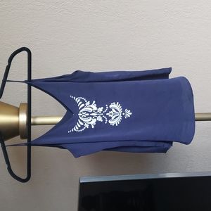 Express embroidered top